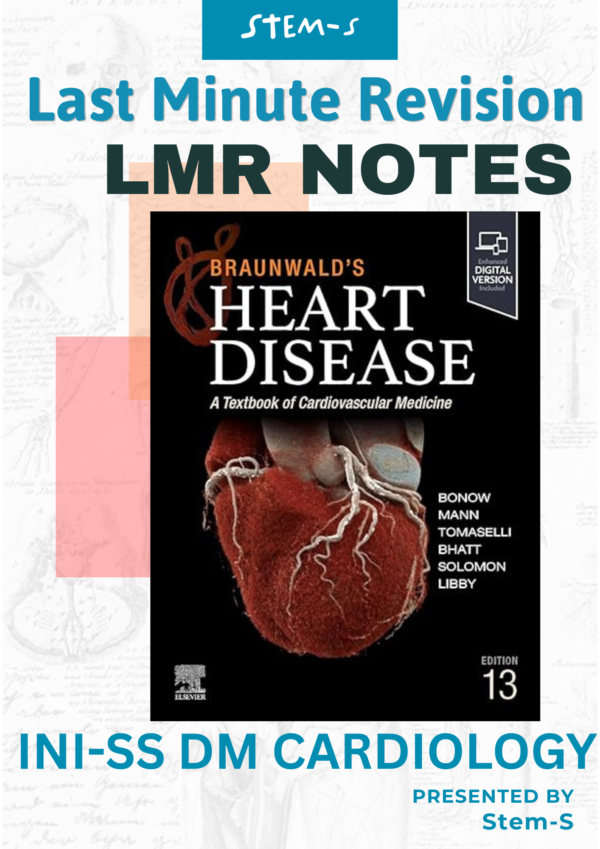 LMR (Last Minute Revision) Notes for INI-SS DM Cardiology